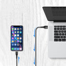 KUULAA 3A LED Magnetic Nylon Quick Charge Type-C Data Cable for Samsung S10+ HUAWEI Mate20 Xiaomi Mi8 Redmi Note8