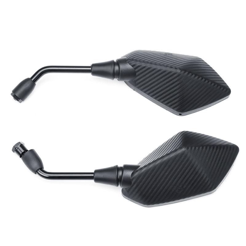 8mm/10mm Motorcycle Mirrors Scooter E-Bike Rearview Mirror Orthodontic Positive With Carbon Fiber Shell