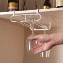 White Metal Fresh Bar Champagne Wine Glass Holder Rack Storage Cabinet Hanging