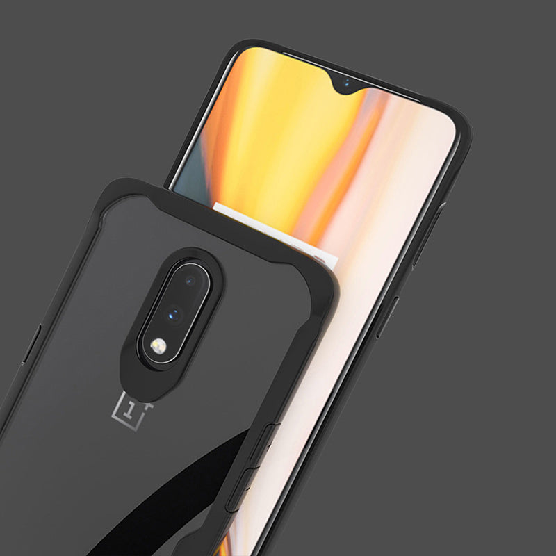 For OnePlus 7 Case Bakeey Armor Shockproof Acrylic Transparent Soft TPU Bumper Edge Protective Case
