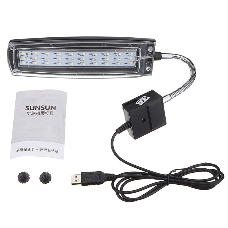 3W/4W/5W Aquarium Light Lamp Fish Tank  Arm Clip On Plant Grow LED Lighting