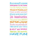 Miico FX1248 House Rules Wall Sticker Letter Proverbs Decorative Sticker Bedroom Decoration