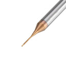 Drillpro 0.5/0.6mm 2 Flutes 50mm Long Neck End Mill HRC60 CNC Deep Groove Cutter Milling Cutter Router Bit