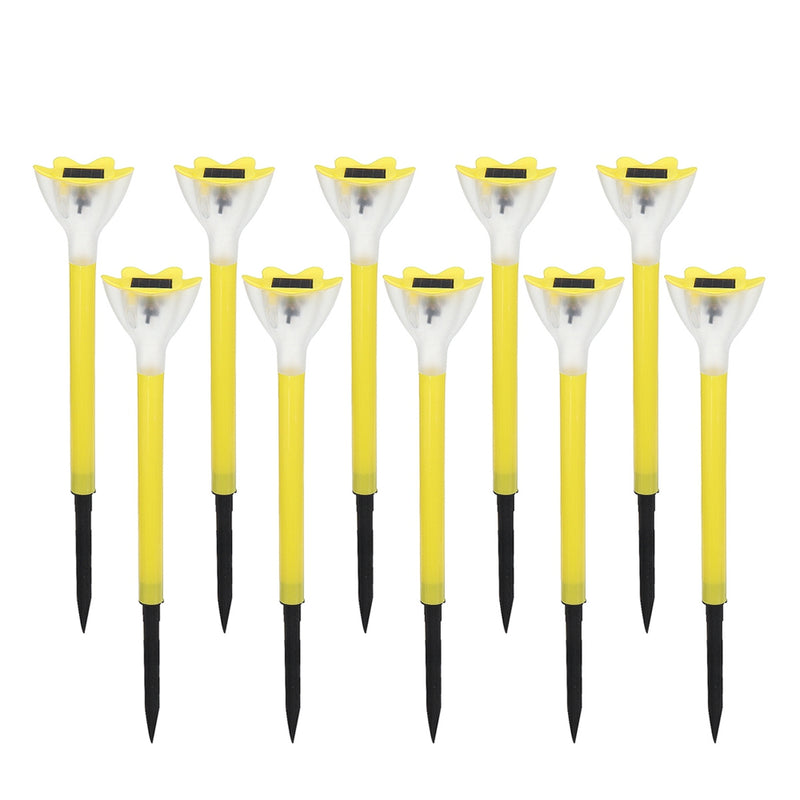 10pcs LED Solar Power Garden Path Yard Light Lamps Lawn Road Patio Outdoor