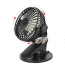 Mini Fan Stroller Rechargeable Desktop 360 Clip Desktop Car Fan
