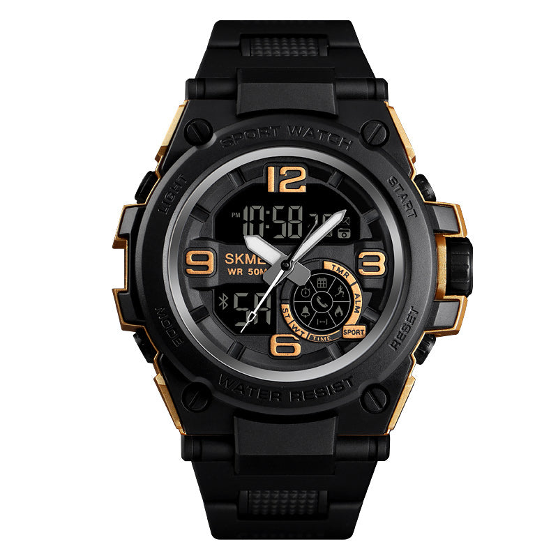 SKMEI 1517 Distance Call Message Reminder 5ATM Remote Camera Luminous Dual Display Digital Watch Smart Watch
