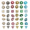 42Pcs Polyhedral Dice Set D20 D12 D10 D8 D6 D4 Games With Bag Velvet Pouches