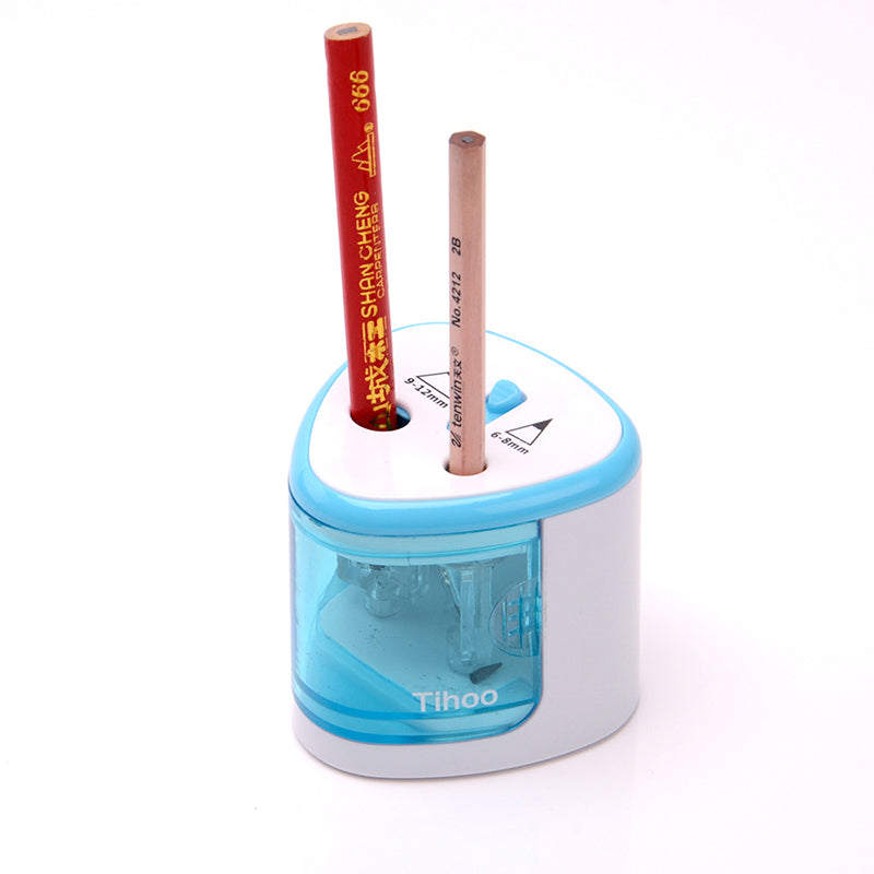 Tihoo TC8004 Size Adjustable Electric Pencil Sharpener Professional 2 Holes Electronic Pencil Sharpeners Stationery School Supplies