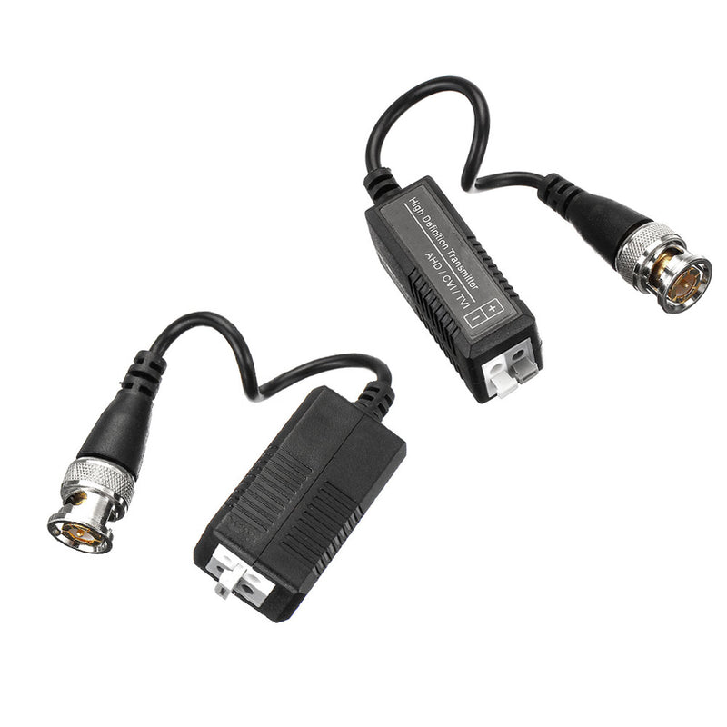 2Pcs Network Analog Coaxial AHD/CVI/TVI High Definition Analog Signal Twisted-pair Transmitter Passive Video Transmitter