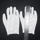 12 Pairs Work Gloves White Inspection Cotton Non-Slip Coin Jewelry Lightweight Gloves