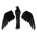 Realistic Looking Halloween Decorations Birds Black Feathered Detachable Crow