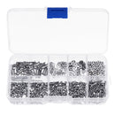 Suleve M2SSH1 600Pcs M2 304 Stainless Steel Hex Socket CapButtonFlat Head Screw Washer Nut Kit