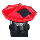 LED Solar Powered Lighthouse Statue Rotating Garden Yard Outdoor Light Decor