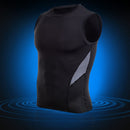 Mens Sports Training T-shirt Casual Sleeveless Vest Perspiration Wicking Tights
