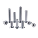 Suleve M6SH1 100Pcs M6 304 Stainless Steel Hex Socket Flat Head Screw Bolts Assortment Set