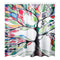 Tree Pattern Prints Bathroom Shower Curtain Non Slip Toilet Lid Cover Rugs Mat