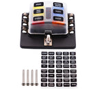 iMars CS-579B1 6 Way Blade Fuse Box Holder with LED Warning Light for Car Boat Marine Trike 12V 24V