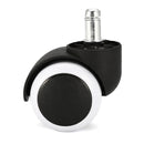 5Pcs 2 Inch Universal Office Home Chair Rubber Caster Wheels Floor Funiture Replacement