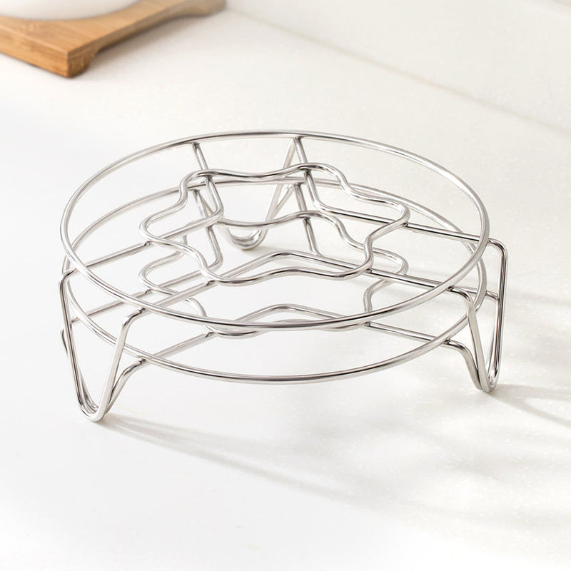 Jordan&Judy Multifunctional Metal Steaming Rack 304 Stainless Steel Home Kitchen Cooking Pot Steamer Tray Steaming Stand