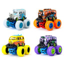 Classic Pull Back Inertial Rotatable Friction Power Car Big Wheel Diecast Toys