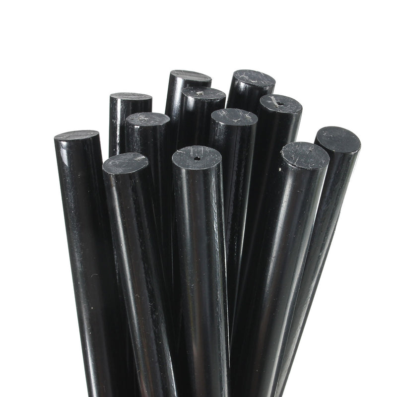 12Pcs 11mm x 190mm Hot Melt Glue Sticks Crafting Models Black Plastic
