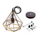 E27 Loft Industrial Hemp Rope Birdcage Chandelier Restaurant Bar Light Pendant Lamp