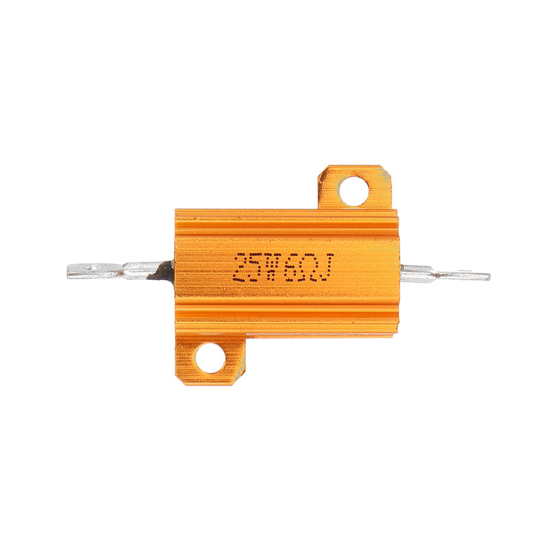 10pcs RX24 25W 6R 6RJ Metal Aluminum Case High Power Resistor Golden Metal Shell Case Heatsink Resistance Resistor