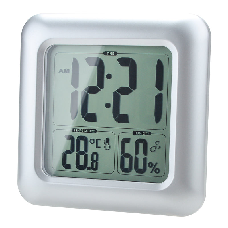 Waterproof Wall Clock Shower Bathroom Digital Clock Table Hygrometer Thermometer