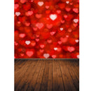 3x5FT Vinyl Valentine's Day Red Heart Photography Backdrop Background Studio Prop