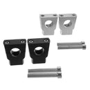 Pair 7/8 inch 22mm Motorcycle CNC Universal Alumium Handlebar Riser Clamp Taper Silver/Black