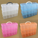 18 Grid Detachable Plastic Craft Beads Jewellery Storage Organizer Tool Box Case Closet Grid Organizer Storage Box