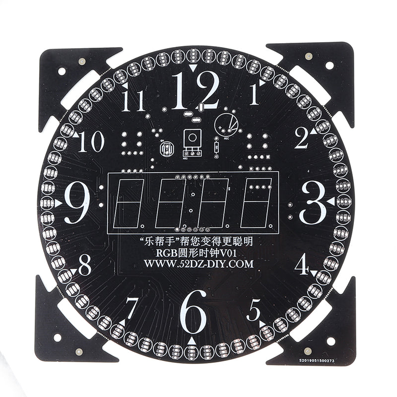 Geekcreit Full Color RGB Large Screen Multifunctional Electronic Clock DIY Kit Light Control Digital Tube Display Module MCU LED Clock