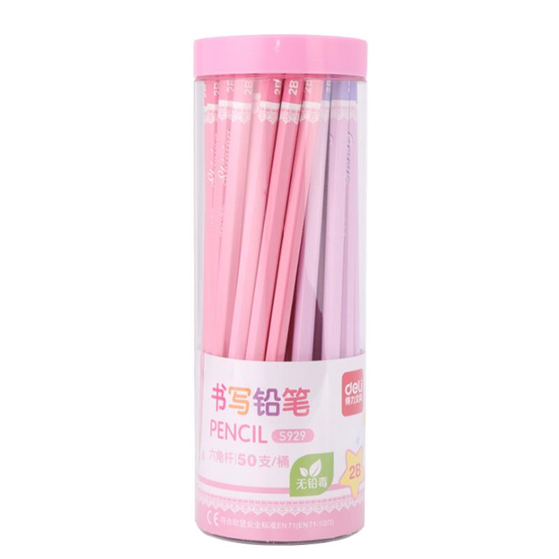 XIAOMI Ecosystem Deli S929 50 Pcs/Bottle 2B Hexagonal Pencils Eco-friendly Wood Pencils School Students Writing Painting Drawing Pencil Office School Supplies