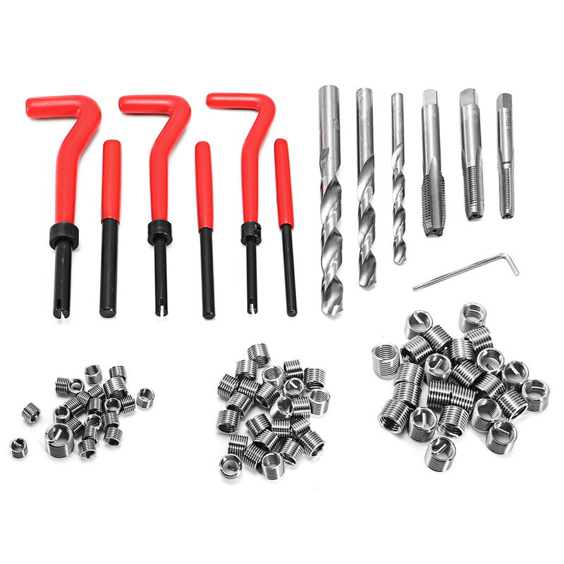 88Pcs Thread Repair Tool Helicoil Metric Rethread M6 M8 M10 Stainless Steel Kit