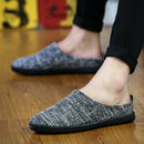 Linen Men Outdooors Casual Shoes Spring Autumn Half Slippers Driving Soft Light Breathable Cool