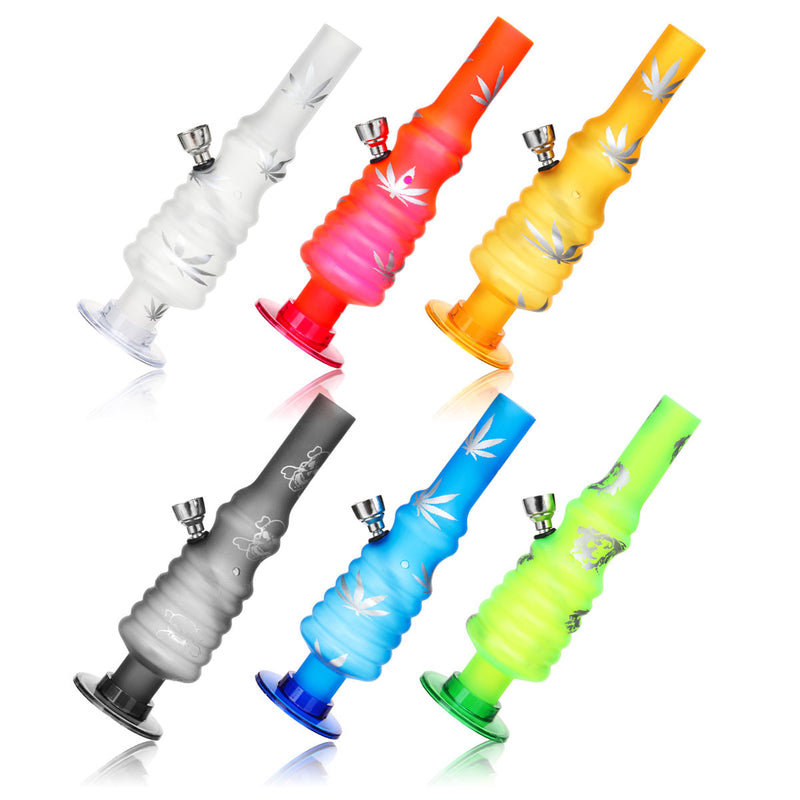 Multifunction Leaf Printing Acrylic Big Water Pipes