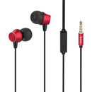 HOCO M51 3.5mm Wired Control Earphone Metal Deep Bass Stereo Earbuds In-ear Sport Headphone with Mic
