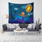 Loskii LWG5 Halloween Tapestry Pumpkin Print Wall Hanging Tapestry Art Home Decor Halloween Decorations