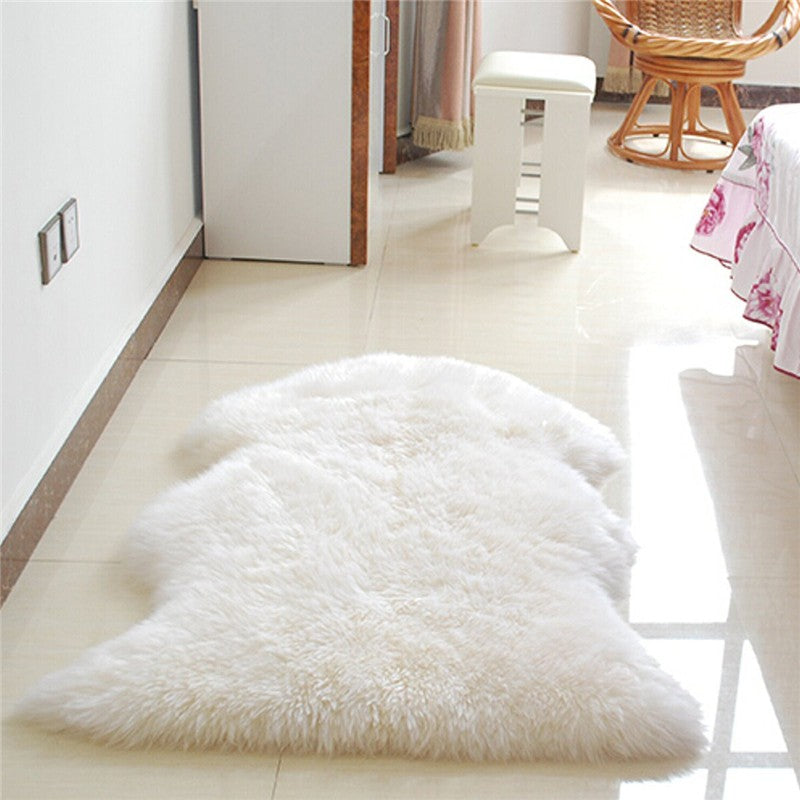 Soft Shaggy Living Room Floor Carpet Fluffy Chair Cover Mat Sofa Seat Cushion