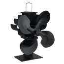 1500RPM 4/5 Blades Stove Fan Silent Fireplace Fire Heat Powered Saving Eco Fan No Electricity & Battery