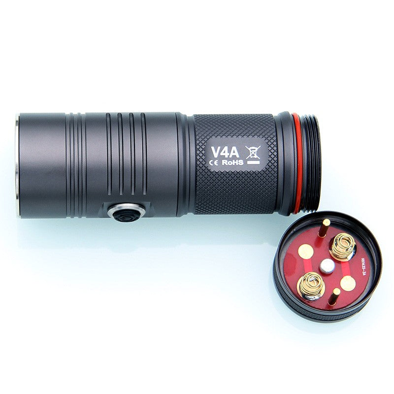 MHVAST V4A XPL HI 1050 Lumen IPX-8 Waterproof LED Flashlight AA EDC Flashlight Mini Torch