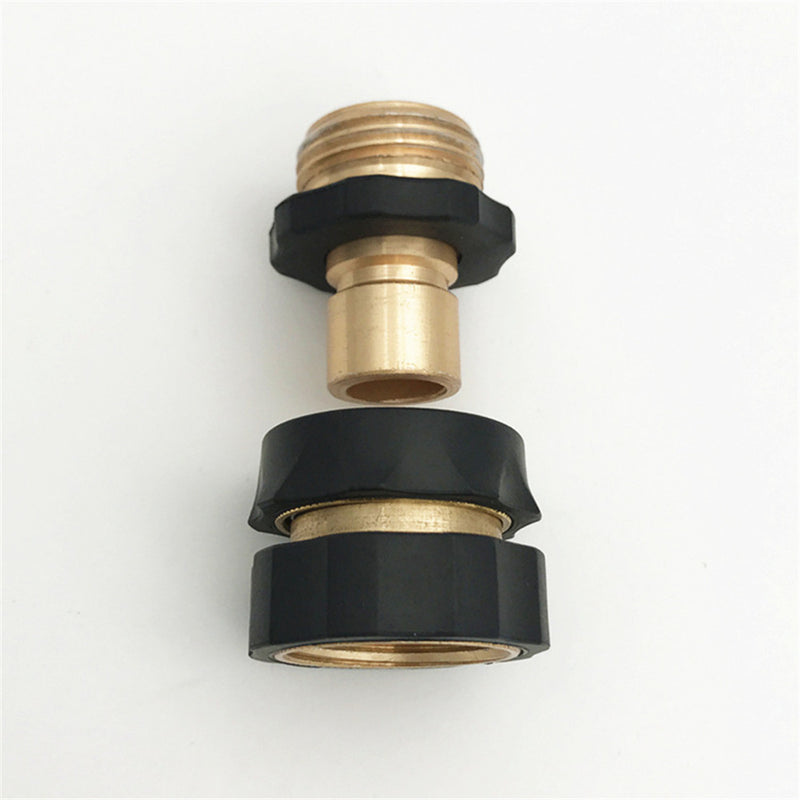 3/4 Water Hose Connector Universal Garden Hose Quick Connect Set Quick-Connect Brass Hose Adapter