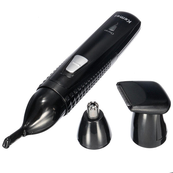 KEMEI 3 in 1 Electric Rechargeable Nose Hair Ear Trimmer Shaver Removal