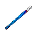 Drillpro 10pcs 3.175 Shank Blue Coated Single Flute End Mill Tungsten Carbide Spiral CNC Milling Cutter 2/2.5/3.175mm