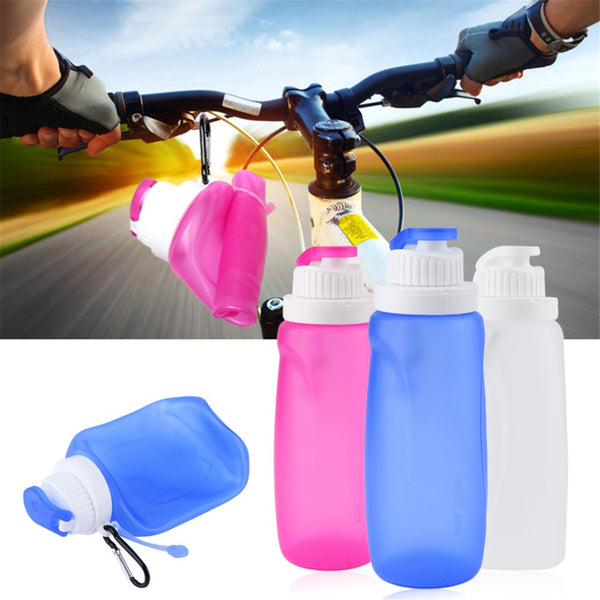 320ML Collapsible Silicone Foldable Soft Water Bottle Outdoor Sports Travel Hiking