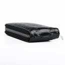 High Quality Zipper Around Genuine Leather Crocodile Pattern Card Holder Wallets Coin Purse