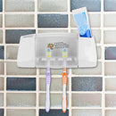 4 Toothbrush Holder Set Wall Mount Stand Home Bathroom Toilet Automatic Toothpaste Dispenser