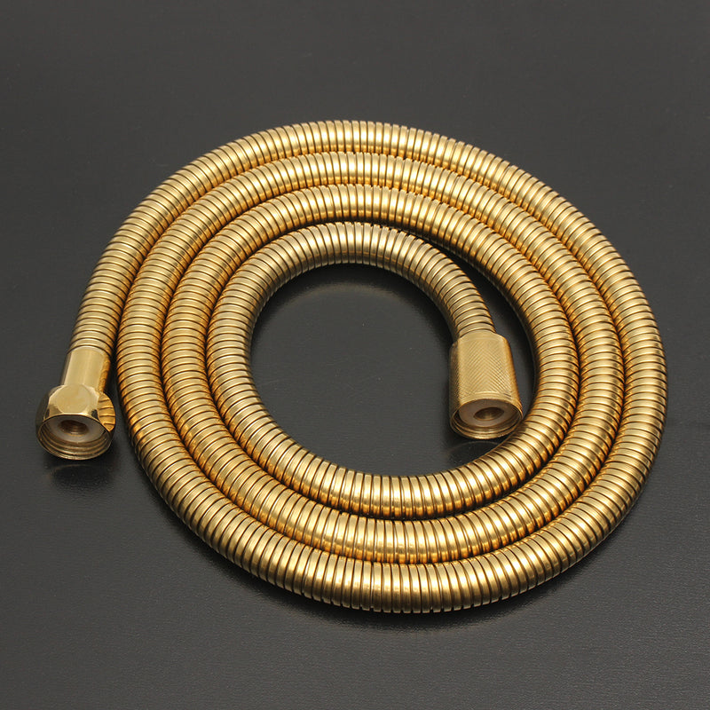 1.6m Water Tube Gold Shower Head Hose Long Flexible Stainless Steel Tube Bathroom