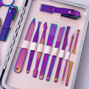 7/15pcs Set Nail Clipper Manicure Pedicure Set Nail Trimmer Ear Pick Grooming Kit