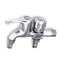 Wall Mount Single Cold Washing Machine Faucet 1/2'' Double Spouts 2 Handles Water Tap Garden Faucet Bathroom Bidet Faucet